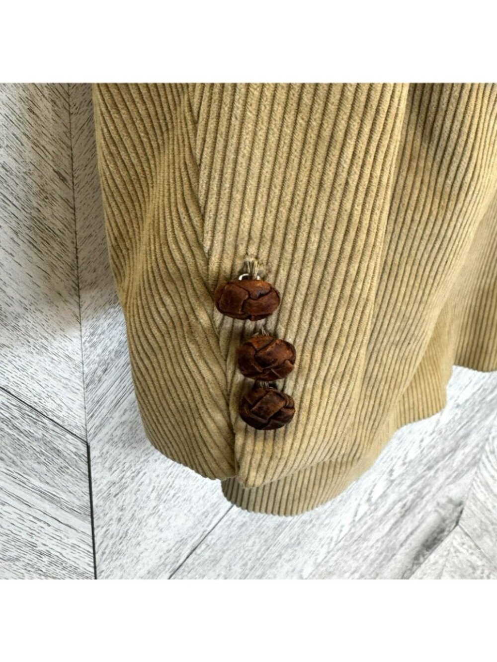 Vintage Levi's Western Tan Corduroy Blazer Jacket Mens Size 44R Elbow Patches - Picture 3 of 10